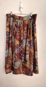 Vintage 80s Plus Preferred Elastic Waist Skirt - USA Made - Size 20W (306) - Picture 1 of 6