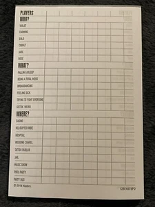 2018 Clue Lost in Vegas Game Replacement Part Note Pad 30+ Sheets Used - Picture 1 of 2