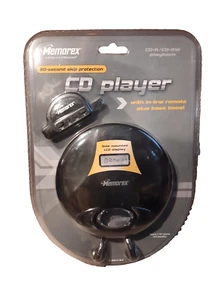 MEMOREX PORTABLE CD PLAYER MD6451R-BLK w/IN-LINE REMOTE & BASS BOOST....NIP - Picture 1 of 2