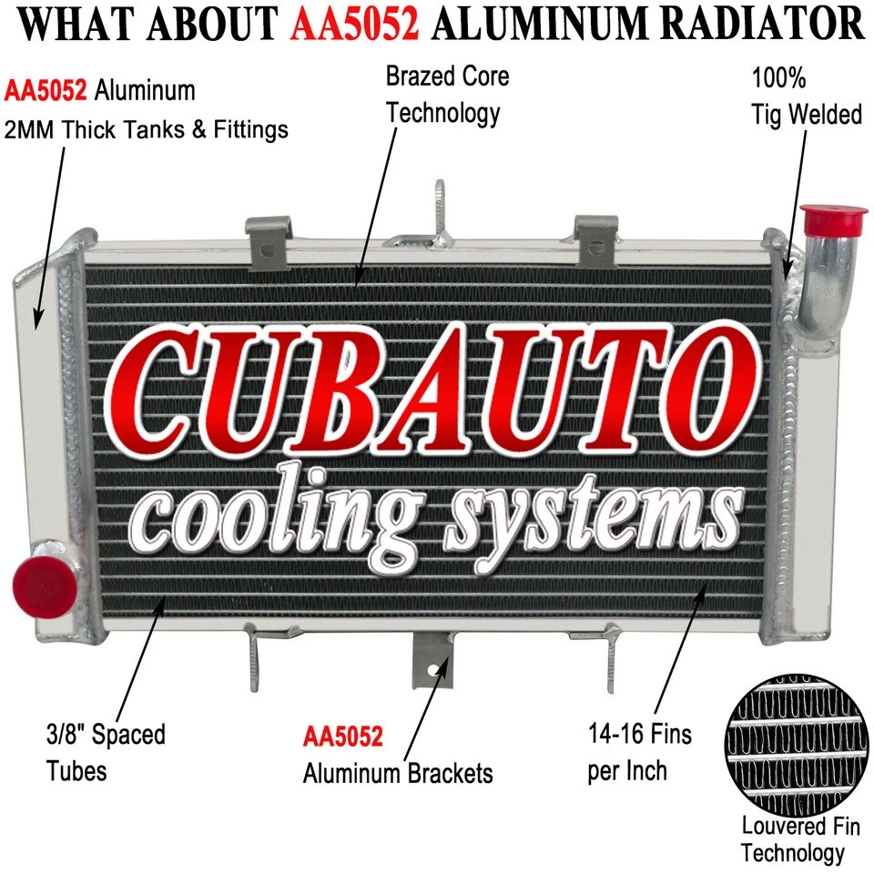 For 2007-2011 Kawasaki Z1000,Z750 Race Aluminum Racing Radiator Cooler Cooling - Image 1 of 4