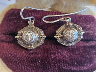 BRINCOS DE OURO AMARELO 18K E PRATA ESTERLINA LAGOS Caviar com DIAMANTES  - Imagem 1 de 4