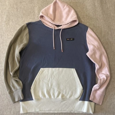 Sudadera con Capucha Hurley Talla Adulto Med Bloque de Color Azul Rosa Marfil Verde Foto 1 de 4