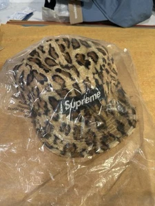 Supreme /GoodEnough Crushed Rayon Pile Leopard Print Camp Cap Brand New - Picture 1 of 3