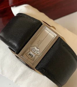 1970er Vintage Lov Antichoc Digital Jump Watch Manual Rectangle Space Age France - Bild 1 von 24