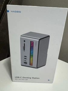 Hagibis USB C Docking Station with Dual HDMI-compatible U100 Ultra New Open Box - Afbeelding 1 van 16
