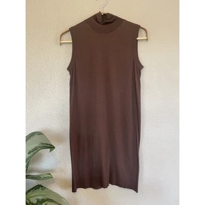 Rick Owens Lilies Made In Italy Brown Sleeveless Sheath Womens Dress Size 10 - Picture 1 of 8