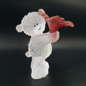 ME TO YOU TATTY TEDDY BEAR CRYSTAL EXOTIC BLOOM FIGURINE RARE BOXED - Picture 1 of 12