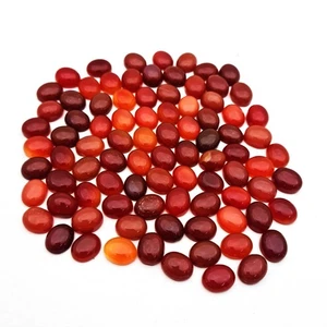 Natural Red Onyx Oval Cabochon 9*11 MM 27 Pcs 101 CT - Picture 1 of 4
