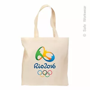 Große A4 Druck personalisierte BEUTELTASCHE Baumwolle TASCHE - individueller TEXT FOTO LOGO Druck - Bild 1 von 15