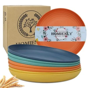 Deep Dinner Plates Set of 8 Alternative for Plastic Plates Microwave and Dish... - Picture 1 of 7