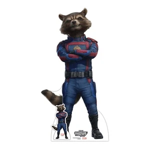 Rocket Raccoon Guardians Of The Galaxy Vol.3 Carton Découpe Avec Gratuit Mini - Photo 1/2