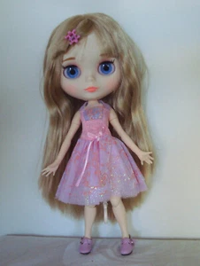 Blythe Doll Jointed Body Mate face long hair w/ 18 hands dress and shoes - Picture 1 of 8