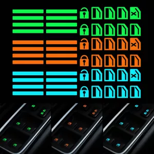 Car Sticker Luminous Car Door Window Switch Sticker Night Safety Accessories - Picture 1 of 13