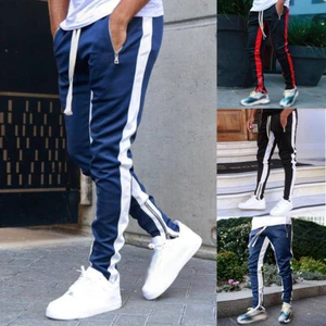 Pantalone pantalone 2024 uomo slim fit tuta fondo joggers felpa sport jogging - Foto 1 di 12