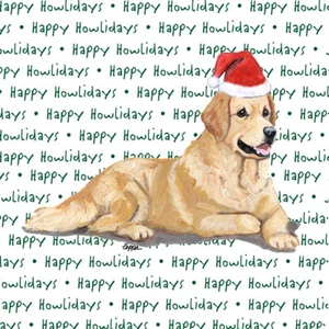 Golden Retriever Coasters Christmas Themed - Picture 1 of 2