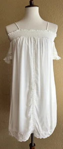 Love, Fire Girl's Woven Off The Shoulder Dress Size L (14) - White - Picture 1 of 10