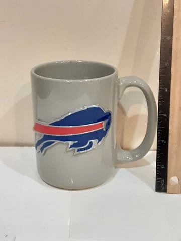 BUFFALO BILLS NFL FOOTBALL COFFEE CUP WITH PEWTER LOGO Cover