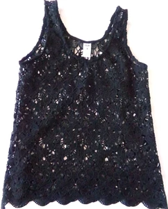 KMART Womens Black Lace Tank Style Top Generous Size 8 - Bild 1 von 3