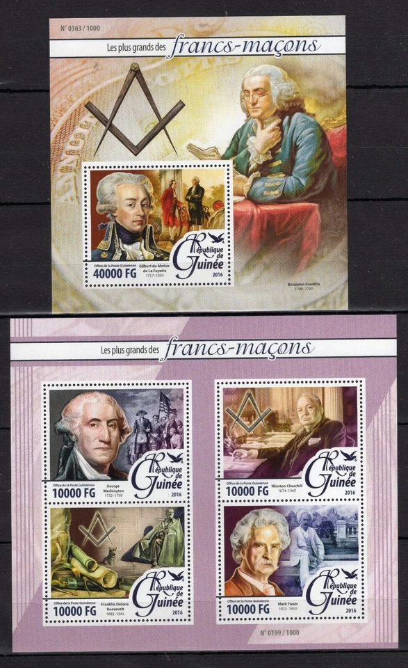 Marc Twain / Winston Churchill / Washington em selos - Timbres MNH** - M109 - Imagem 1 de 1