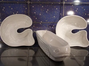 3  Fisch Formen  Keramik  Aspik Pudding Auflauf Ofen form weiß gemarkt V&B PH-RM - Bild 1 von 5