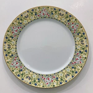 Dinner Plate Melodie Floral Yellow Gold Blue Red Green Jammet J Seignolles 10" - Picture 1 of 4