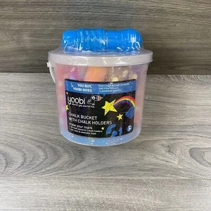 Cubo de tiza Yoobi con soportes de tiza 20 tiza 2 soportes no tóxico lavable nuevo - Imagen 1 de 8