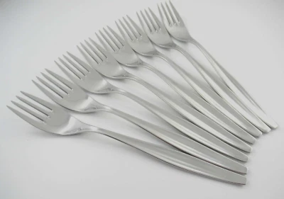 8 Dinner Forks ATLANTA MOTION WMF Satin Stainless Steel Flatware Germany - Image 1 of 4