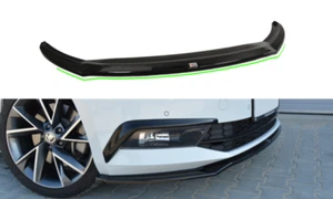 Front Diffuser Diffusor V2 Maxton Design Gloss Black For Skoda Superb Mk3 - Picture 1 of 8