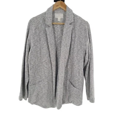 Caslon Womens Gray Long Sleeves Open Front Notched Collar Pocket Blazer Sz 1X - Image 1 of 4