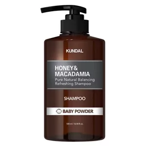 Champú en polvo para bebé Kundal miel y macadamia puro equilibrio natural 500 ml coreano - Imagen 1 de 10
