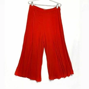 Jealous Tomato high waist flare cropped pant split hem leg sz L red orange - Picture 1 of 6