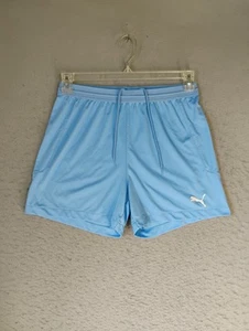 Pantalones Cortos Puma Mujer Medianos Azul Cordón Frente Plano Célula Seca Correr Correr - Imagen 1 de 12