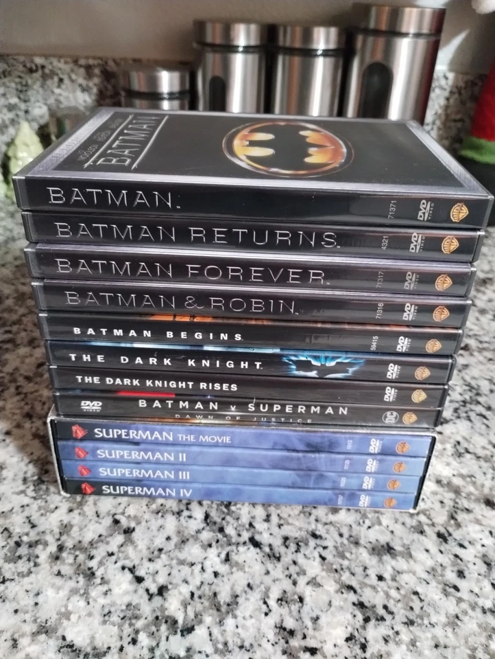 DC Movie Collection Batman & Superman Movies Lot of 12 Foto 1 de 4