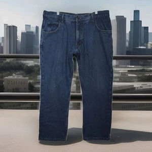 Jeans uomo Key gamba dritta foderato in flanella, 38 x 30, blu lavaggio medio - Foto 1 di 11