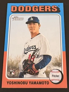 2024 Topps Heritage High Number Yoshinobu Yamamoto Rookie Card # 553 - Picture 1 of 2