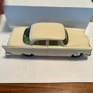 1956 Plymouth Belvedere 4 Door Plastic Promo Model By Johan 1/25 Scale White - Picture 1 of 12