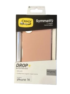 OtterBox Symmetry Series Case For iPhone 16 Cactus Leather Pink Mag Safe New - Zdjęcie 1 z 3