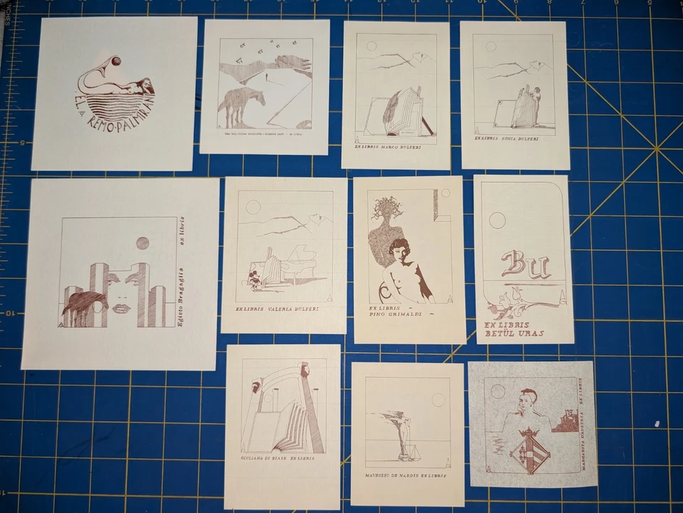 11 Ex Libris  By Antonio Grimaldi (Artist) bookplate  Foto 1 de 1