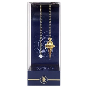 Premium Precision Gold Pendulum Chambered Lo Scarabeo Golden Divination NEW - Picture 1 of 2