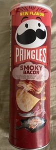 NEW LIMITED EDITION PRINGLES SMOKY BACON POTATO CRISPS CHIPS 5.5 OZ CANISTER - Picture 1 of 3