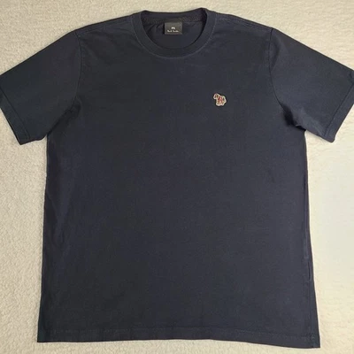 Camiseta de diseñador de manga corta 100 % algodón negra grande PS Paul Smith para hombre Foto 1 de 4