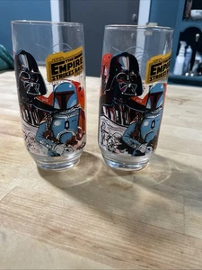 Empire Strikes Back Darth Vader Star Wars Boba Fett Burger King 1980 Gläser (2) - Bild 1 von 8