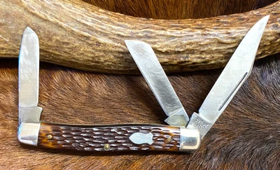 Cuchillo Plegable Schrade N.Y. EE. UU., 881 Stockman, Delrin, 4" Foto 1 de 4