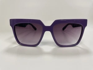 Authentic McQ 0019/S RLQ Purple Plastic Square Sunglasses Grey Gradient Lens - Imagen 1 de 7