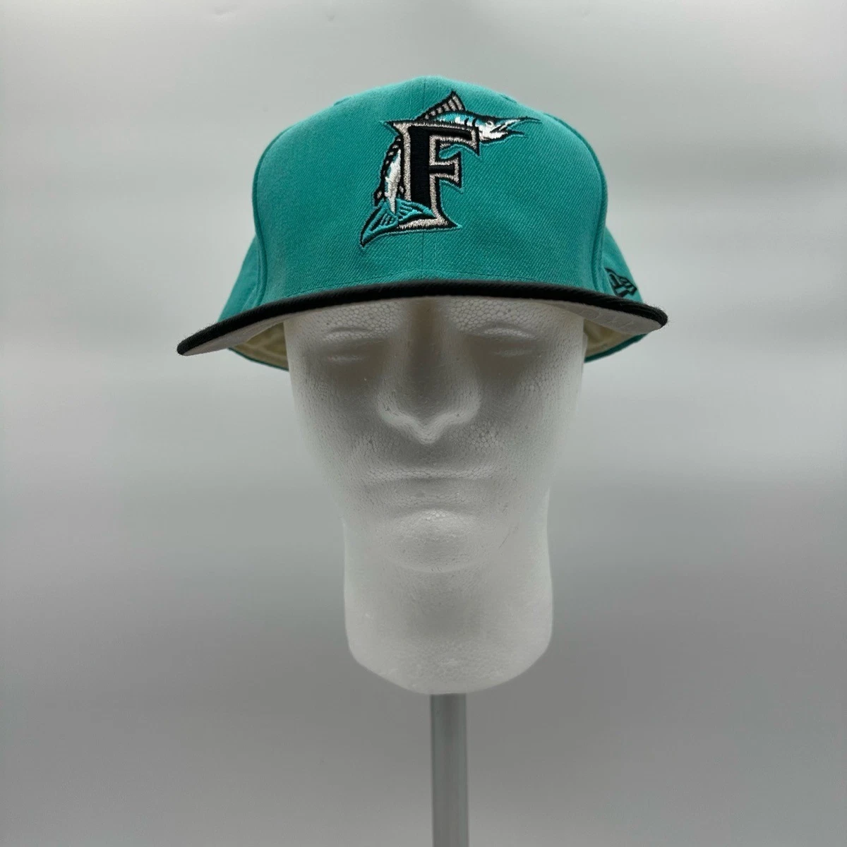 Mitchell & Ness Florida Marlins Snapback Cap - Vintage Cooperstown Gray Teal Baseball Hat For Fans & Collectors