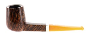 Pfeife KÖNIGSFLAMME 2 KRONEN ♛♛ glatt braun shape billard - Bild 1 von 10