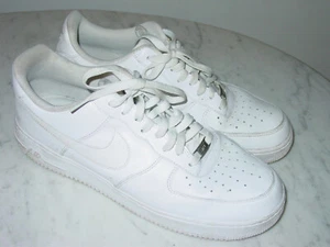 2017 Nike Air Force One 07 White Leather Low Shoes! Size 13 - Picture 1 of 12