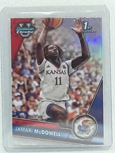 Jamari McDowell 2023-24 Bowman University Chrome - 1st Refractor #40 - Kansas - Picture 1 of 2
