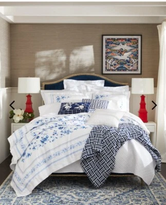 Edredón Ralph Lauren Whitlow Completo/Queen Nuevo con Etiquetas Azul y Blanco Precio de venta sugerido por el fabricante $500😍 Foto 1 de 4