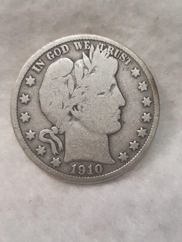 1910 ~ BARBER HALF DOLLAR ~ VG Cover